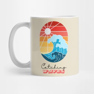 Catching Waves Surfer Surfing Summer Beach Mug